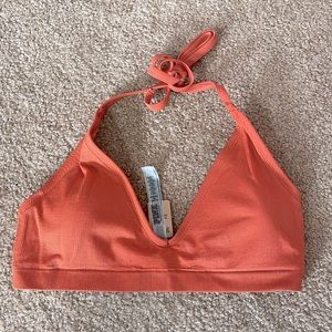 Victorias Secret PINK Coral swimsuit bikini top- Size XL. NWT.